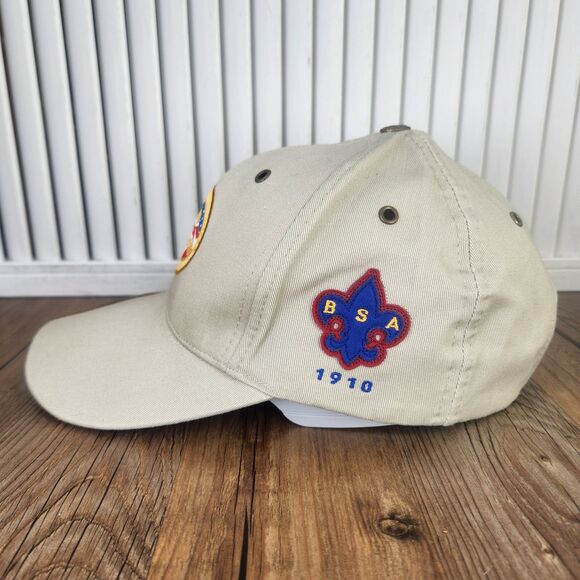 Boy Scouts of America 100 Years Centennial Hat Cap 1910-2010 Khaki Strapback BSA - Picture 6 of 10